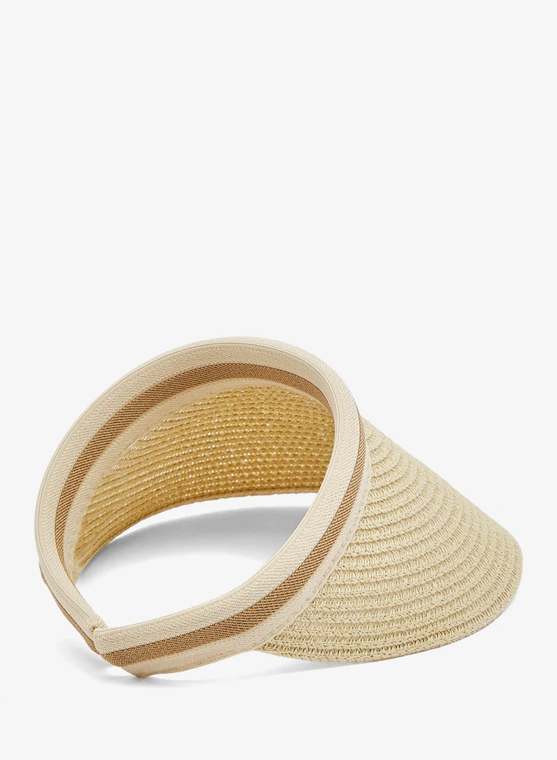 جينجر Raffia Material Visor Cap